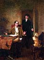Sir Joshua Reynolds Visiting Goldsmith in His Study